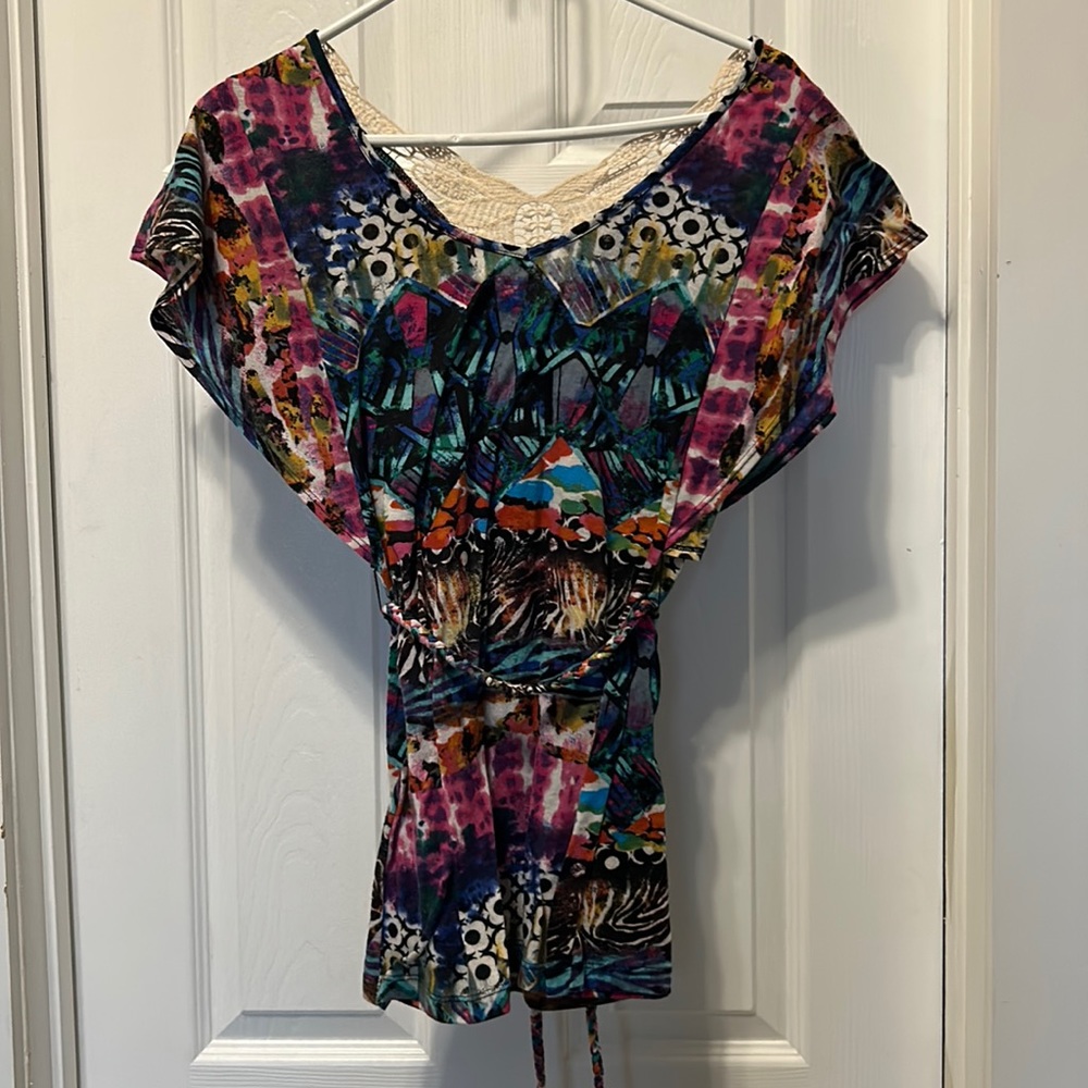 Boho shirt with lace (s)